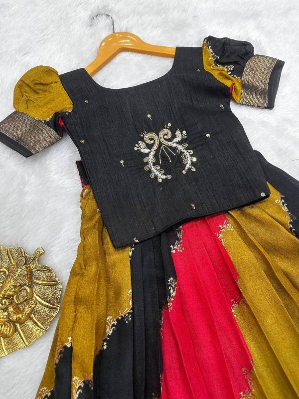 kids lehenga choli silk Kids wear manufacturers in Surat